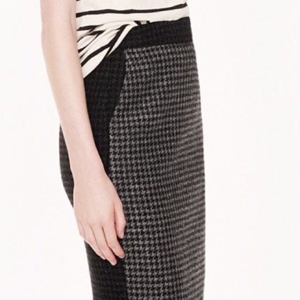 BEAUTIFUL JCREW HOUNDSTOOTH 100% WOOL PENCIL SKIRT